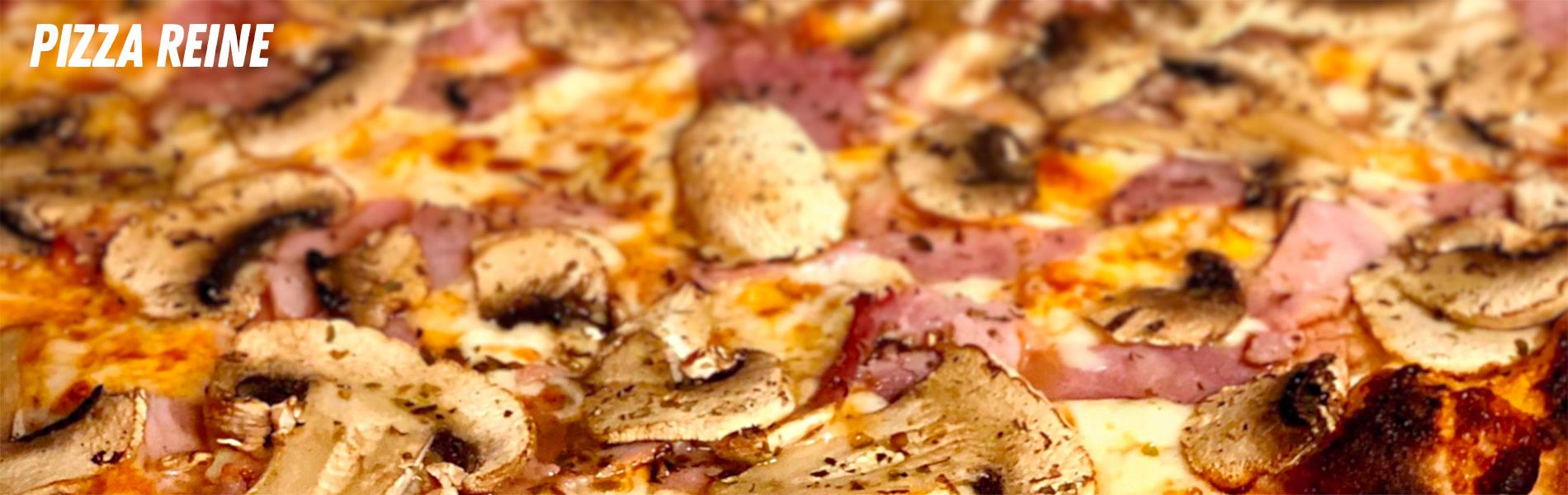 Pizza reine bandeau